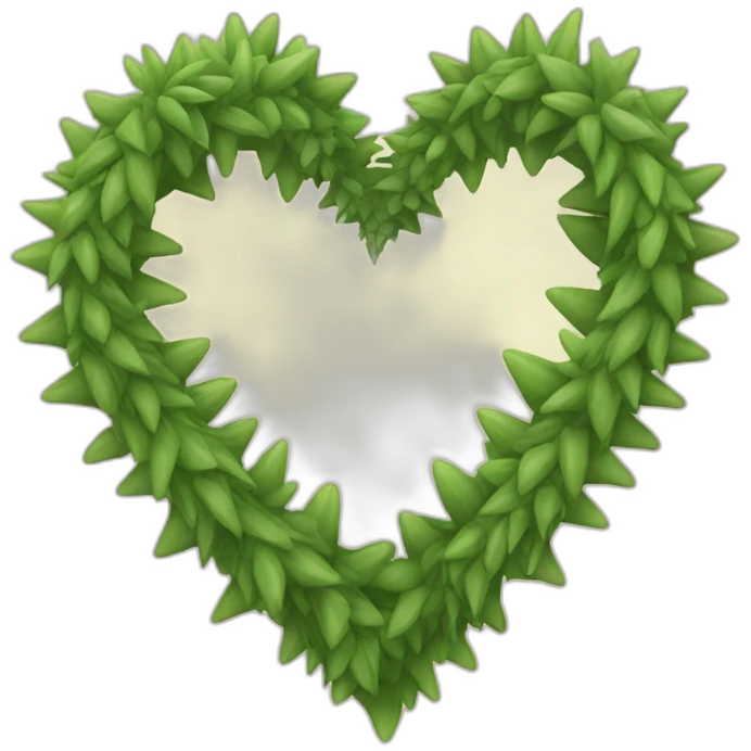 Spiky vine heart border emoji