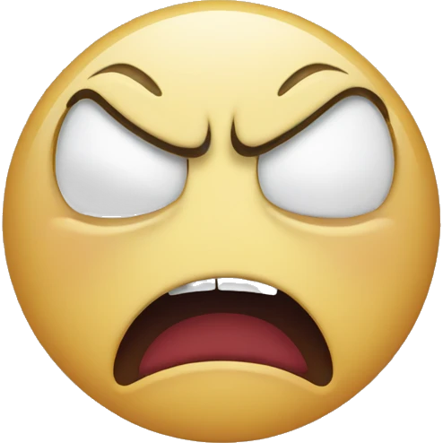 angry face with tear emoji
