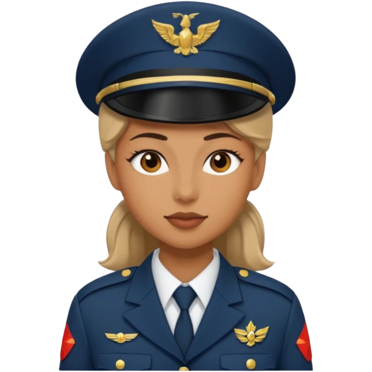 women Soldier without wearing cap emoji