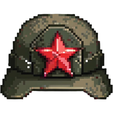 Russian military helmet with red star emoji