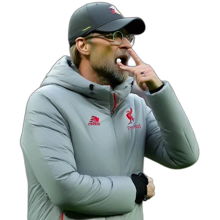 jurgen Klopp is doing "kiss" gesture emoji
