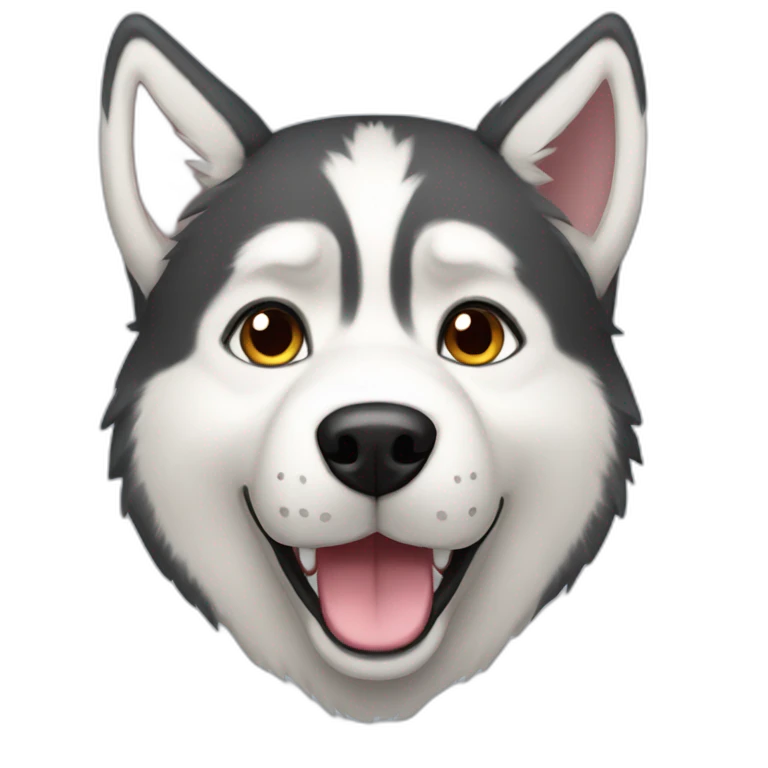 husky cute dog  emoji