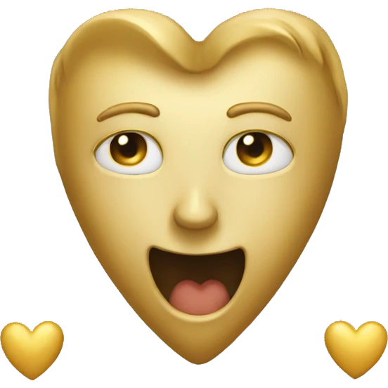 Golden heart emoji