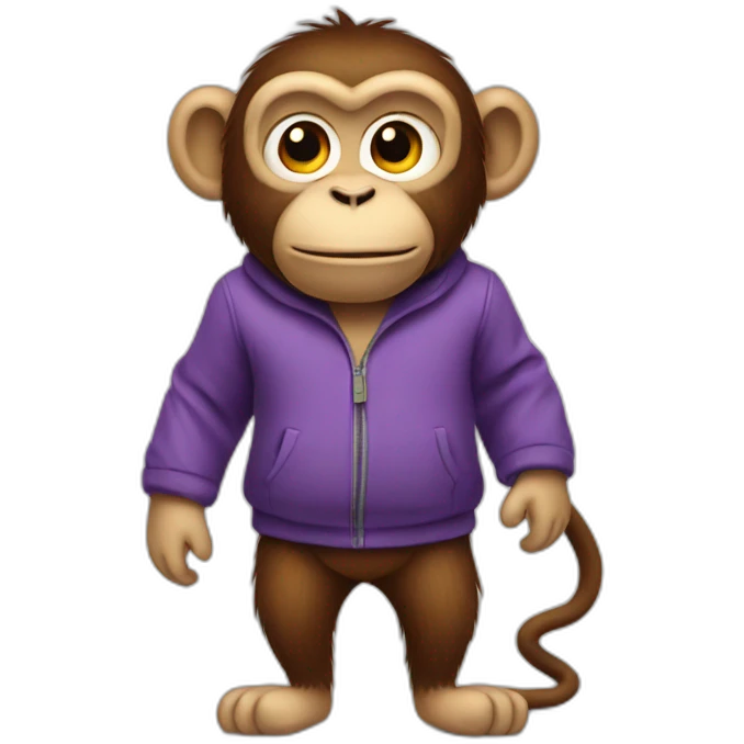 Monkey full body fat with clothes emoji