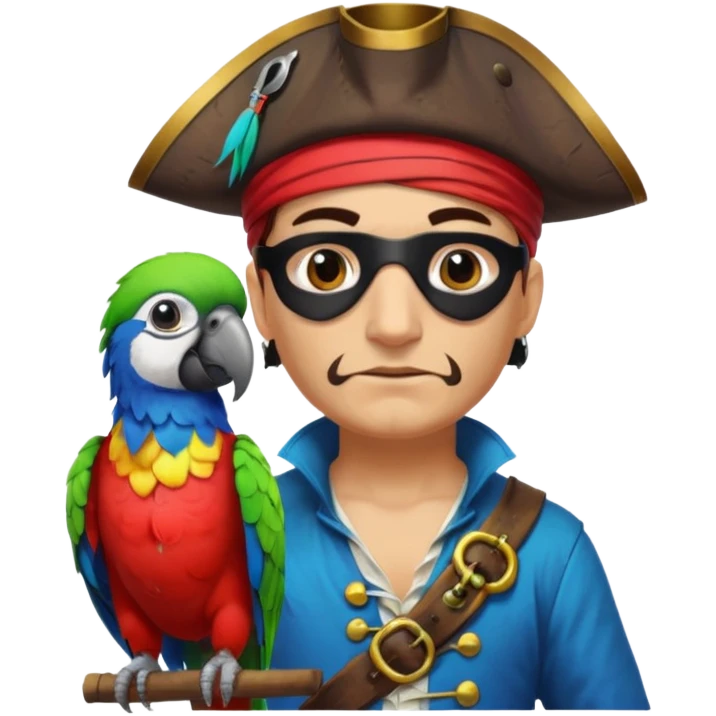 pirate and parrot emoji