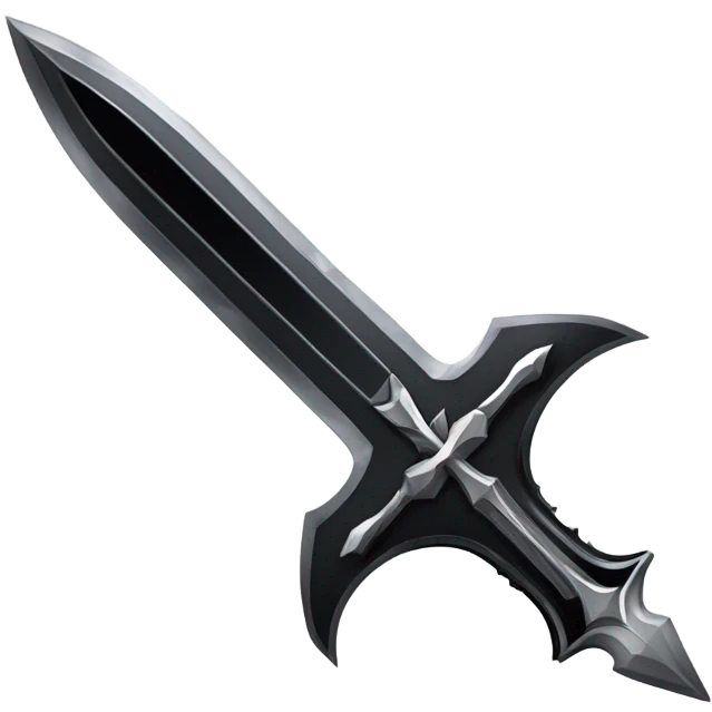 sci-fi black cross dagger emoji