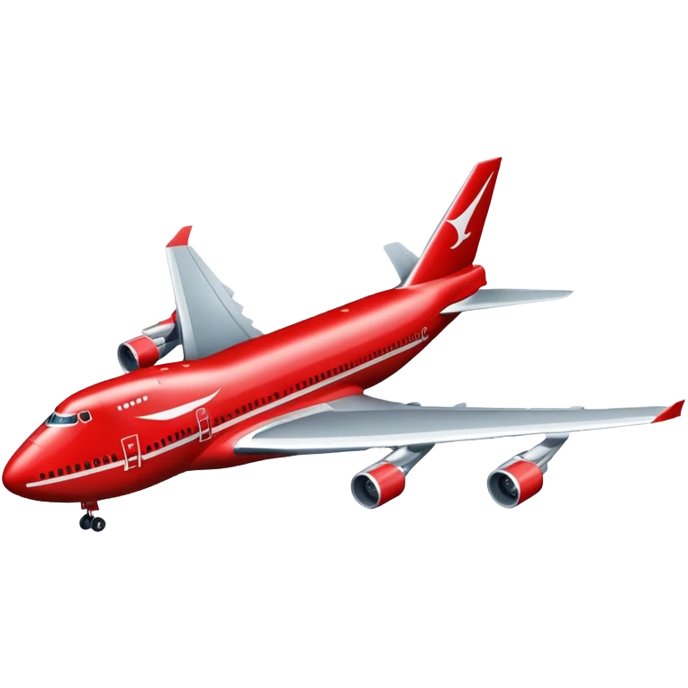самолет Боинг 747 красного цвета emoji