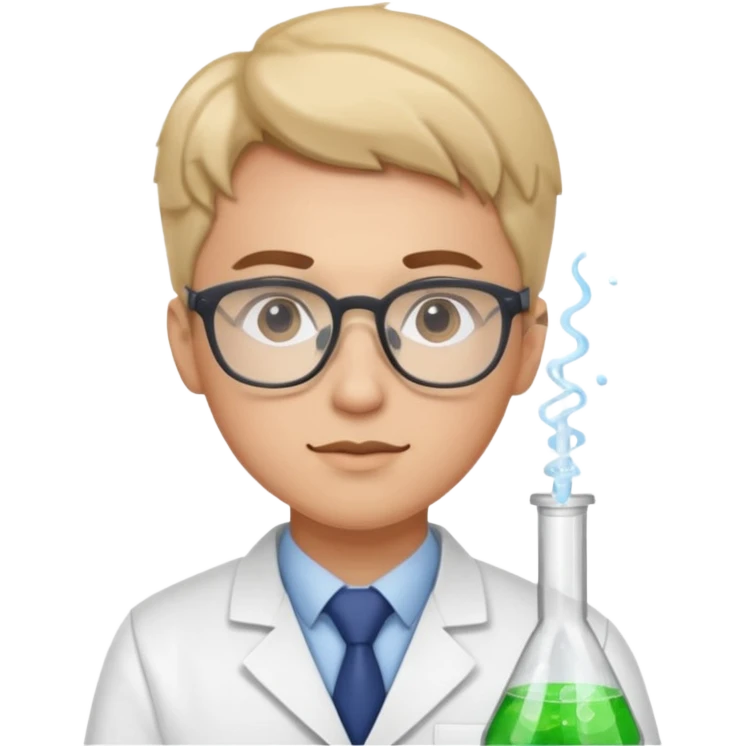 young pharmacist studying science emoji