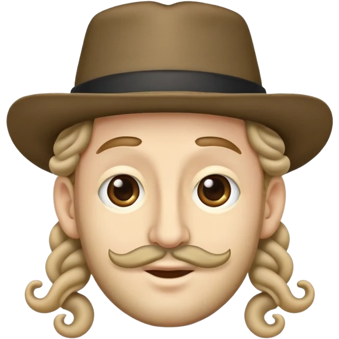 jew emoji with the jewish hat and jewish nose and curls stereotypical jew emoji