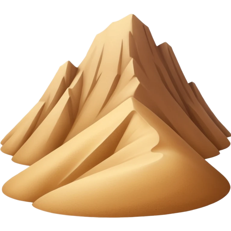 desert mountain with sand-like texture, gentle slope, emoji style, no extra objects emoji
