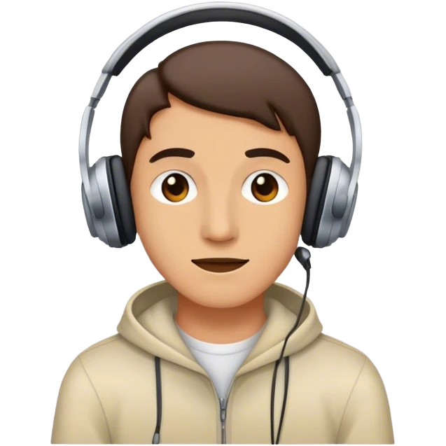Person listening to music  emoji