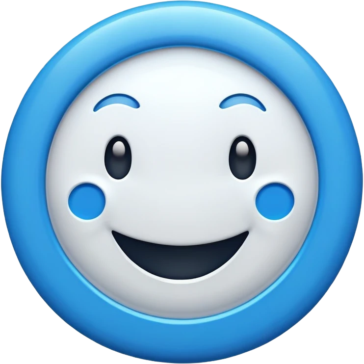 buffering symbol with a smiling face in the center emoji