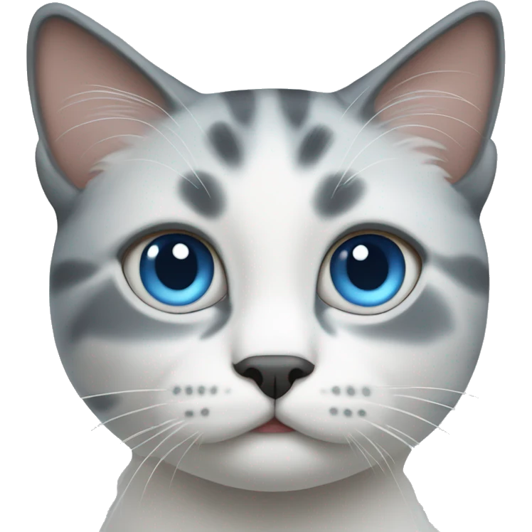 cat with blue eyes face  emoji