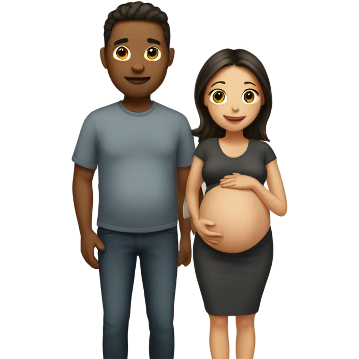 a pregnant couple  emoji