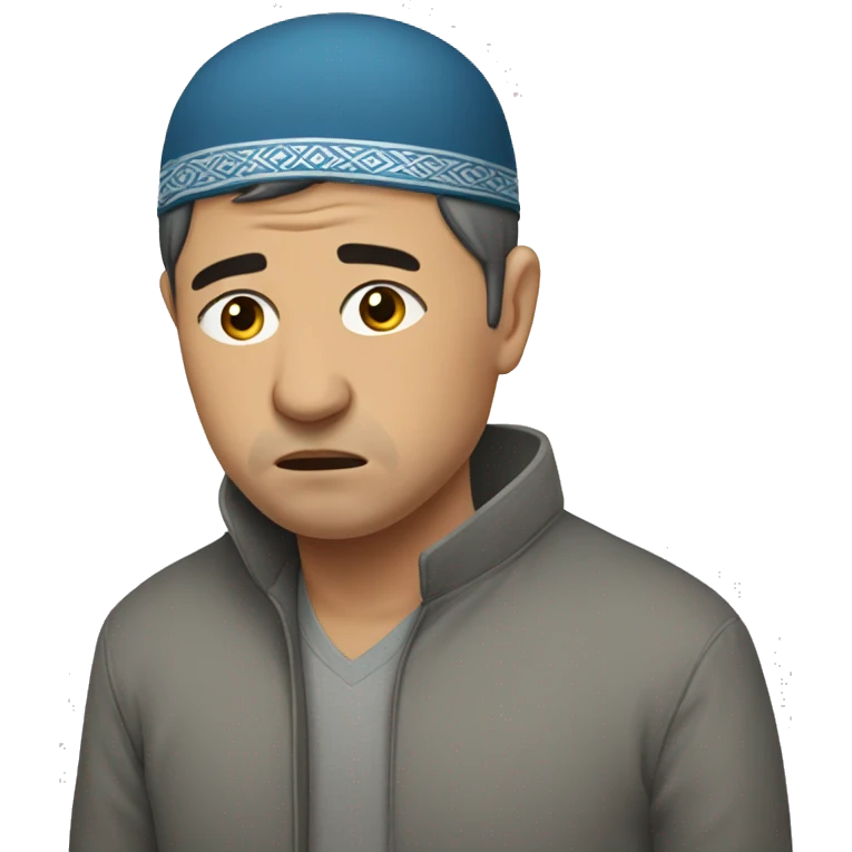 person from Uzbekistan sad emoji