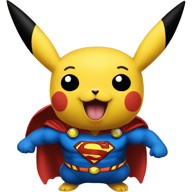 Pikachu Superman emoji