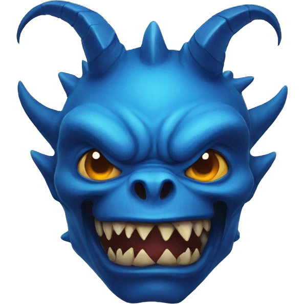 Blue diablo monster emoji