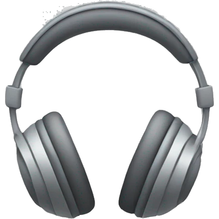 Gray headphones emoji