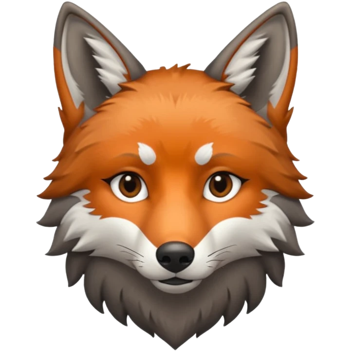 Half fox half wolf 🐺🦊 emoji