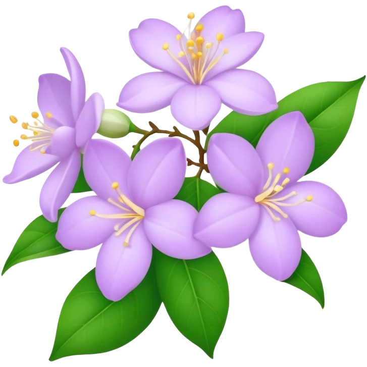 Jasmine flowers in lilac  emoji