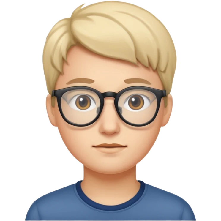 Gözlüklü genç  emoji