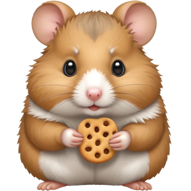gry hamster with snack emoji