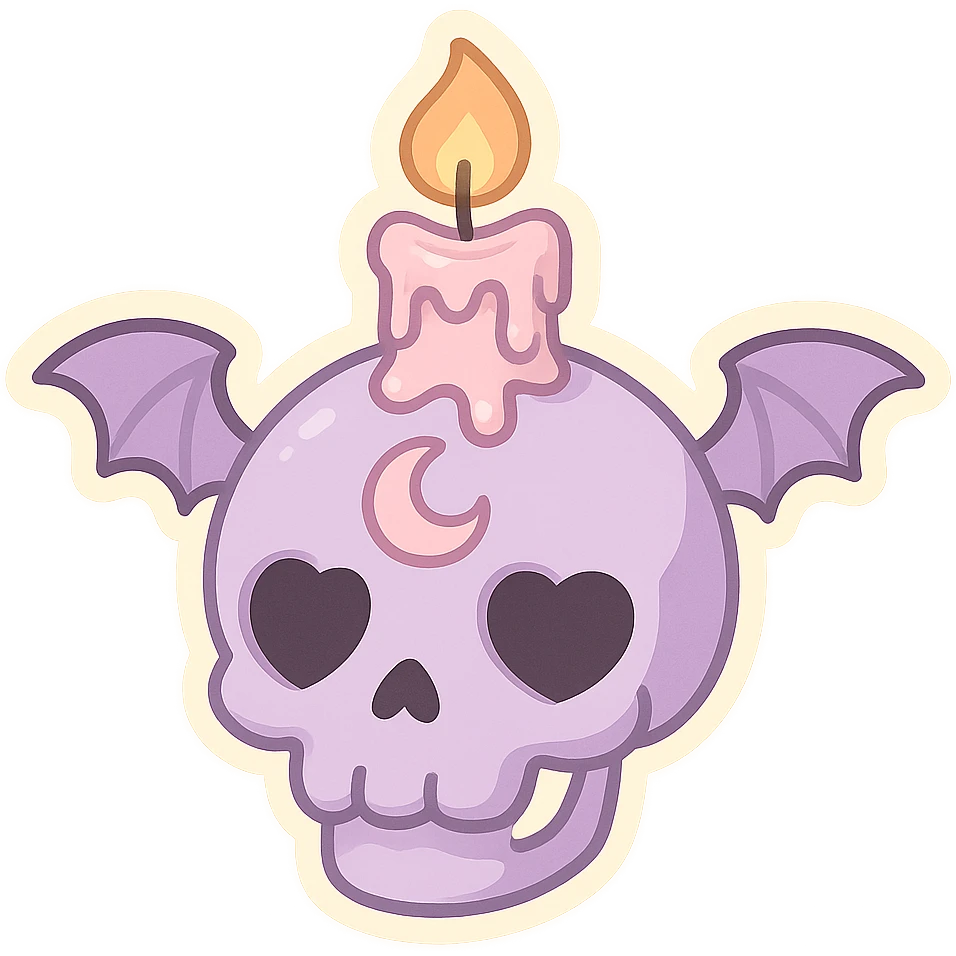 pastel goth objects, show one  emoji