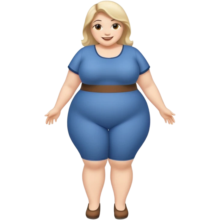 plus size woman, full body emoji