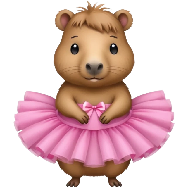 capybara wearing a pink tutu emoji