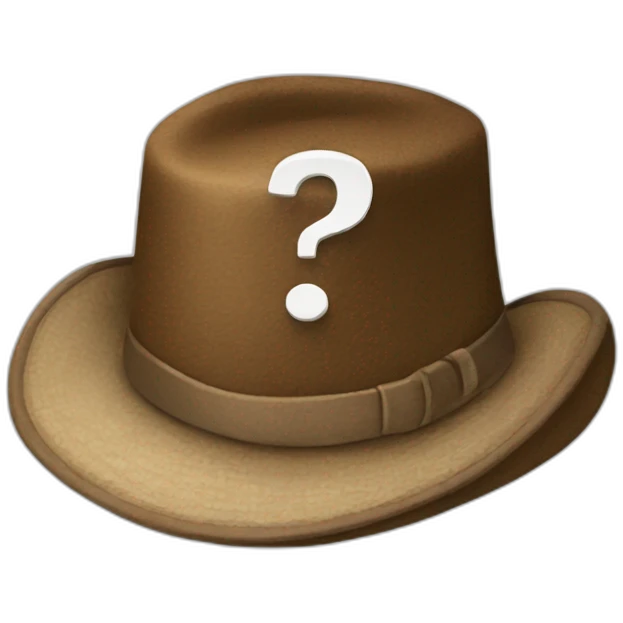 hat with a question mark emoji