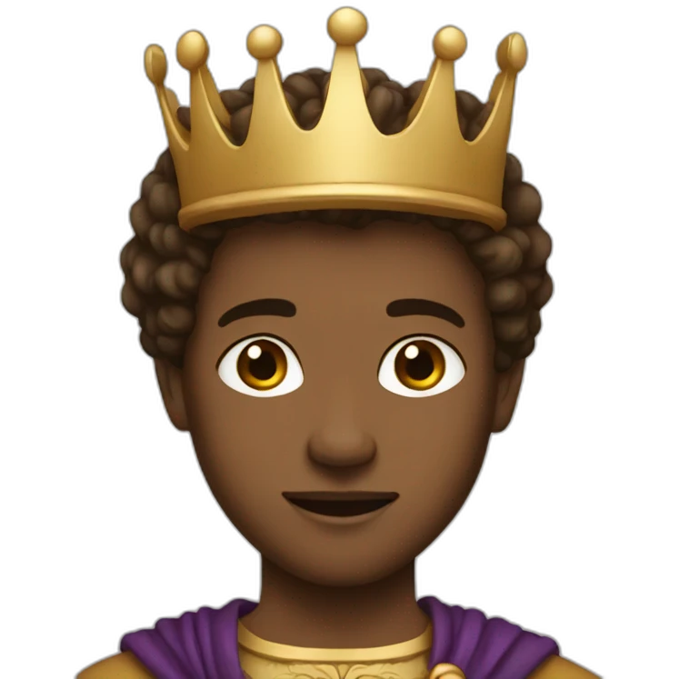White young king with brown hair emoji