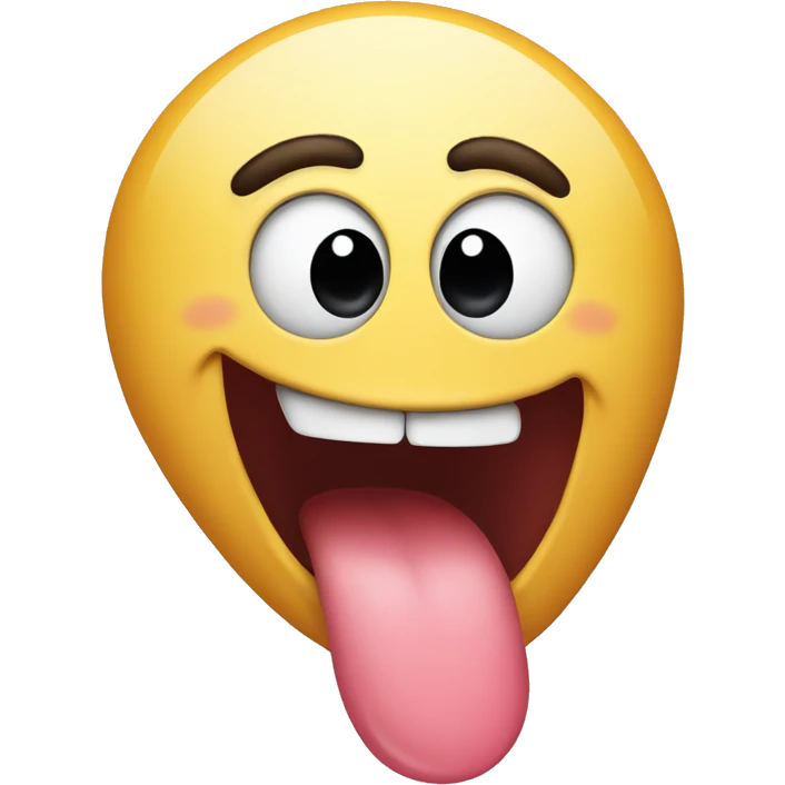 tongue sticking out silly emoji