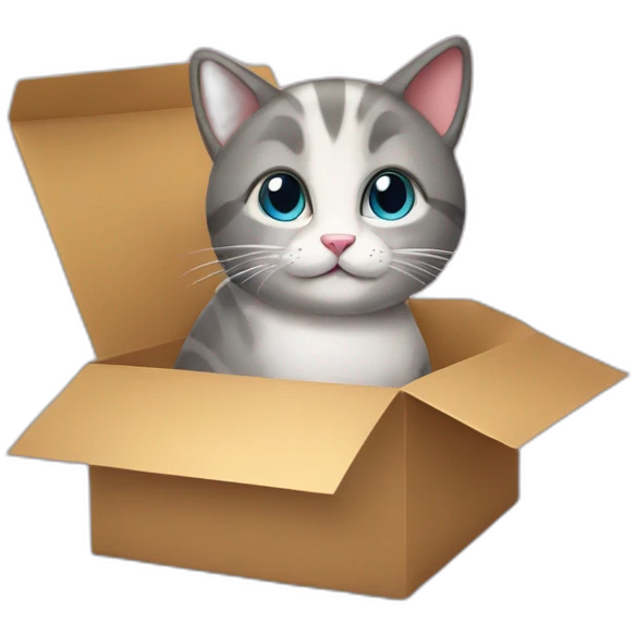 cat from gift box emoji