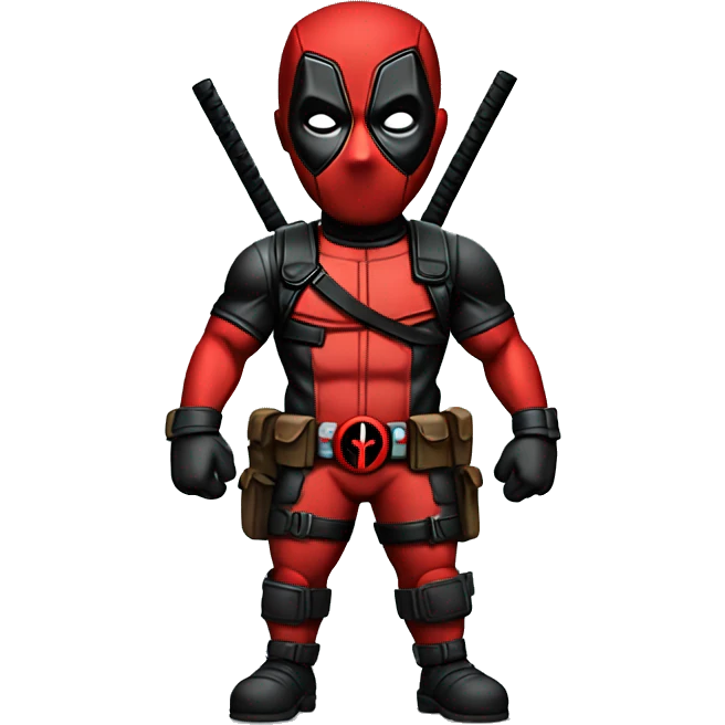 Cute deadpool character full body emoji