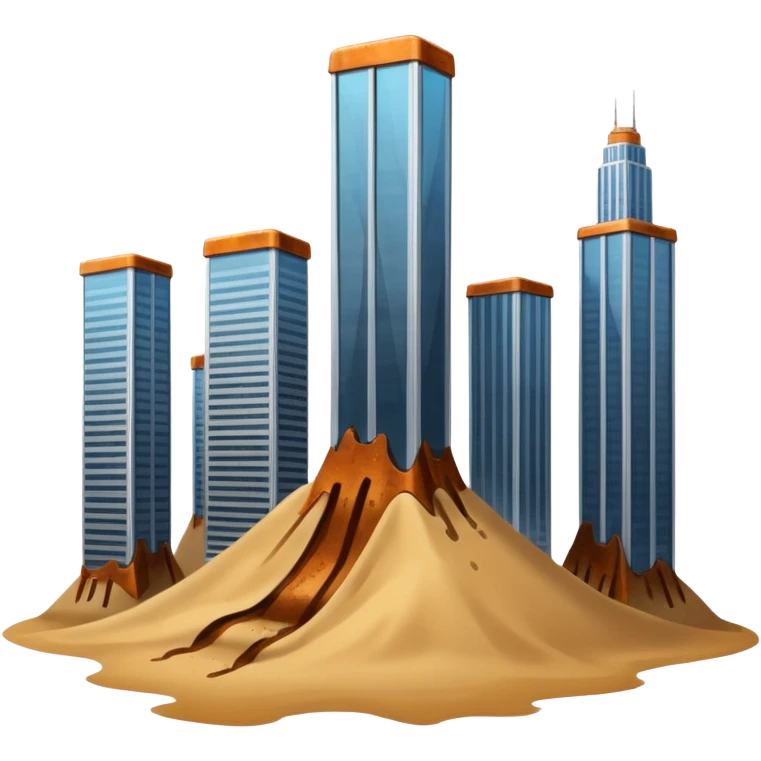 Skyscrapers on quicksand emoji