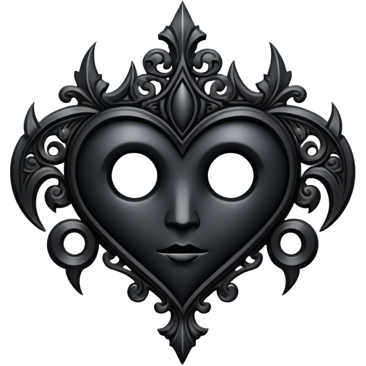 Black gothic J  emoji