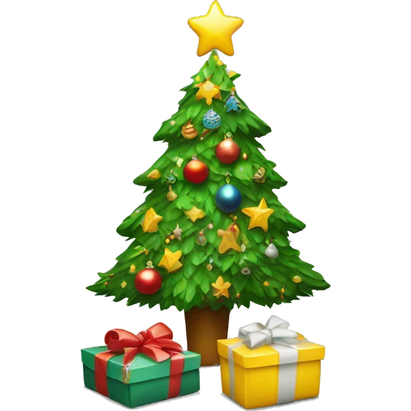 Decorated Christmas tree emoji