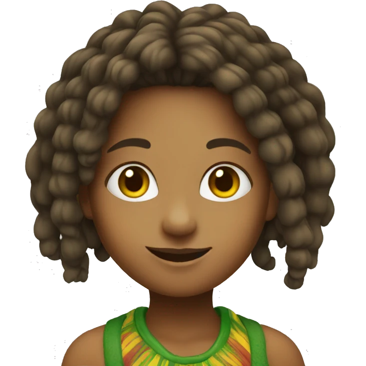 rasta girl saying Hi emoji