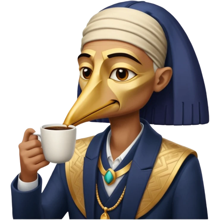 Thoth drink coffee emoji
