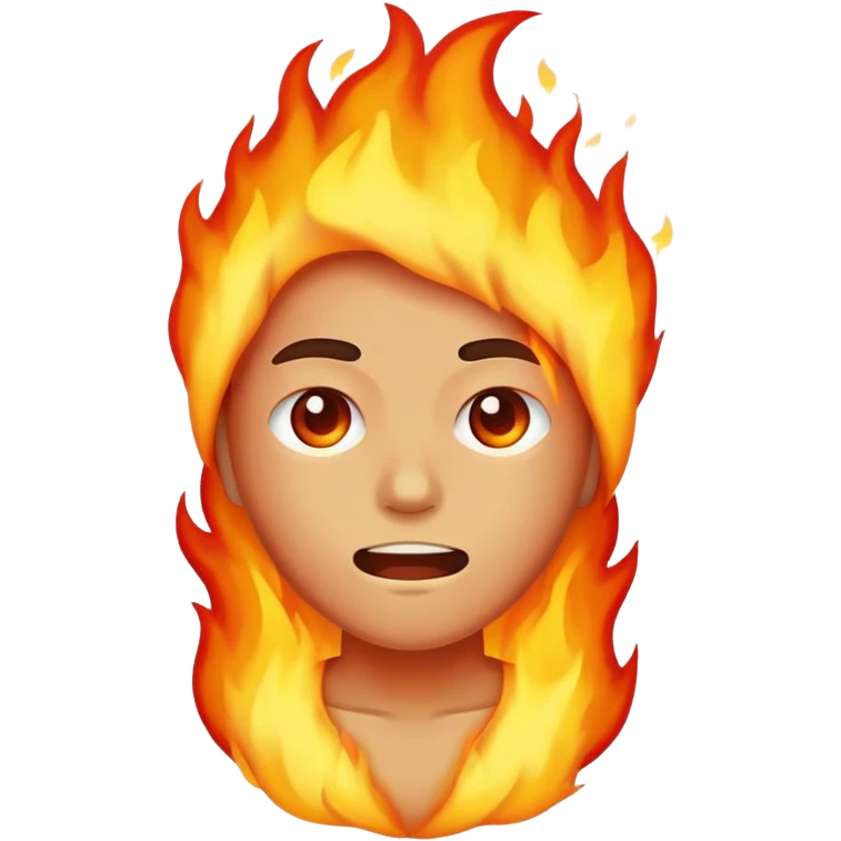 pessoa pegando fogo emoji