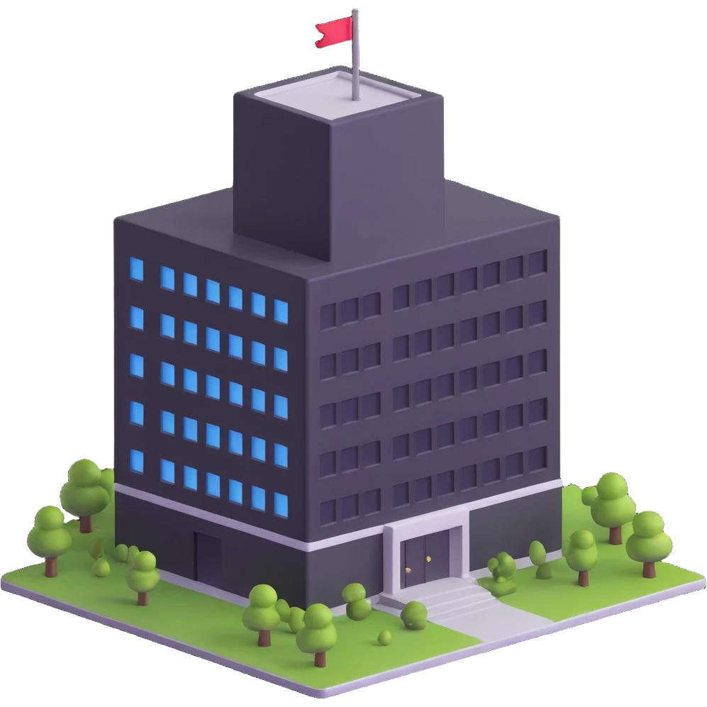 smiling office building emoji