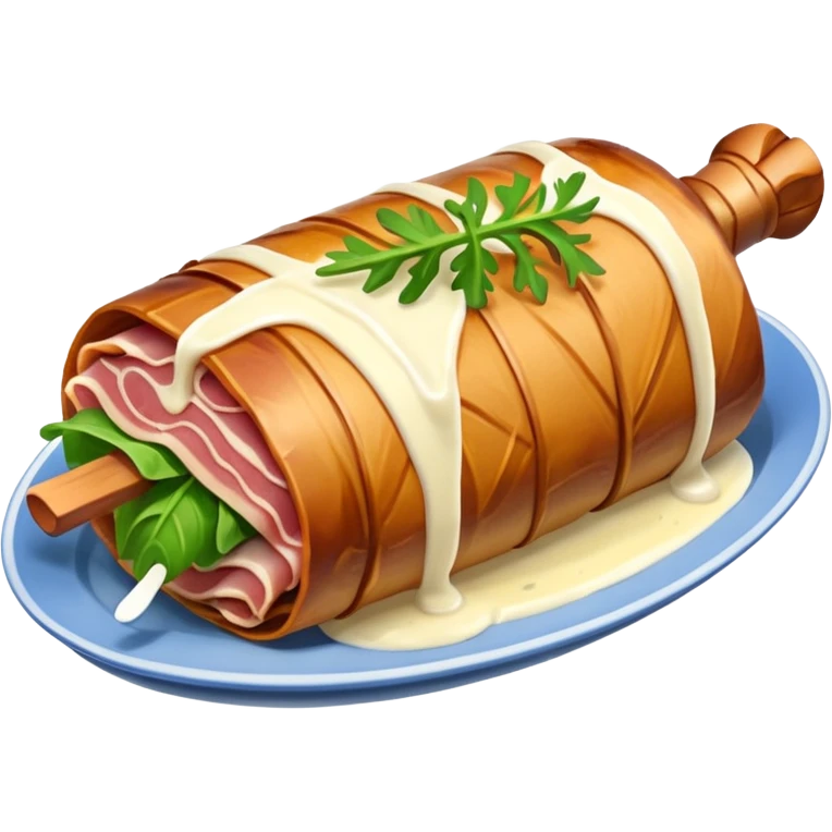 I want a chicory wrapped in ham, with a bechamel sauce over it emoji