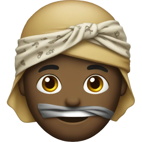 Emoji with bandana emoji
