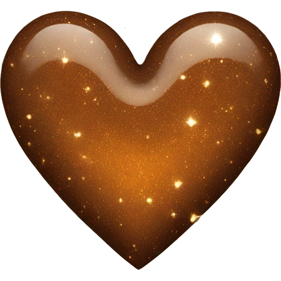 sparkly brown heart emoji