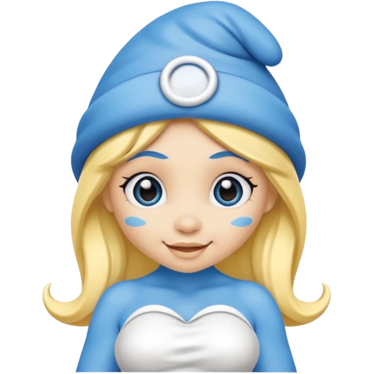 blue Smurfette emoji