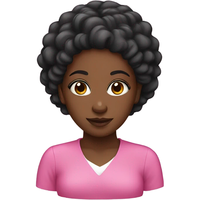Black girl in pink emoji