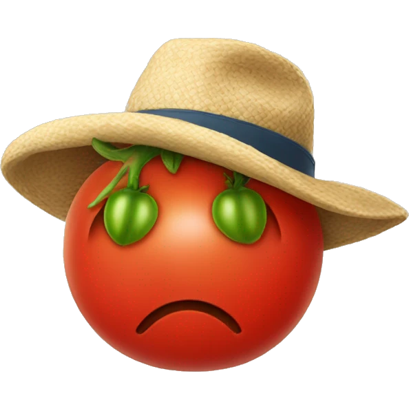 Tomatoes in a hat emoji