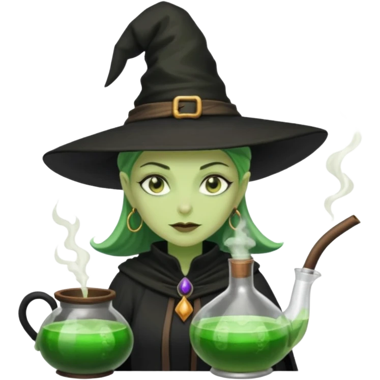 green witch cooking potion emoji
