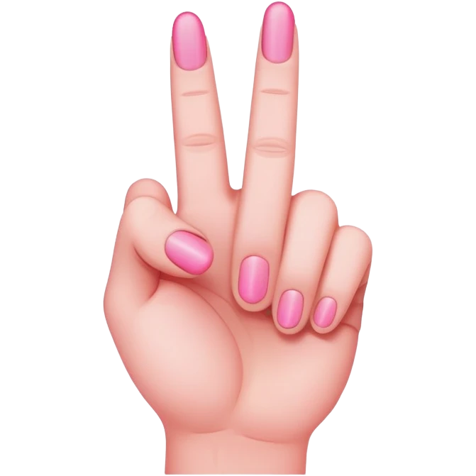 Pink middle finger emoji