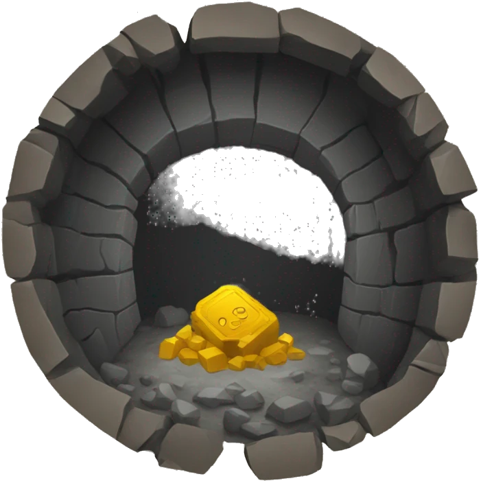 mine shaft/coin emoji